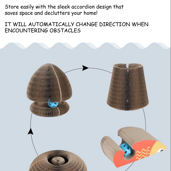 Deluxe Smart Scratch: Sustainably Crafted Curved Cat Scratcher
